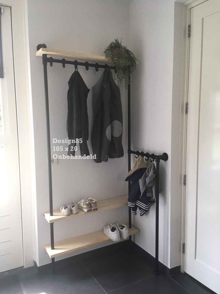 steigerbuis kapstok met schoenenrek