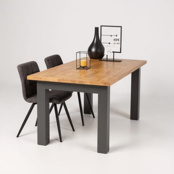 Industriële Eiken Eettafel Hagel