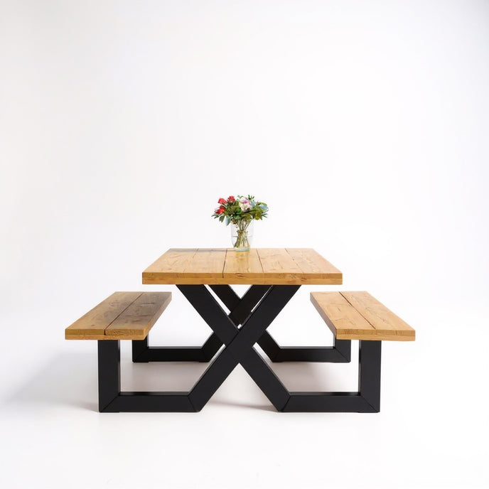 Industriële tuintafel Picknick