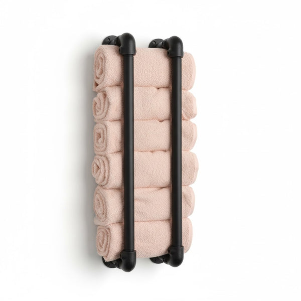 Handdoekenrek Industrieel Zwart