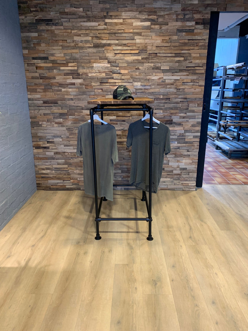 Houten kledingrek Strak