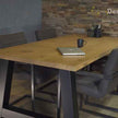 Industriële eiken eettafel Bos