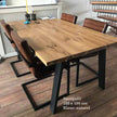 Industriële eiken eettafel Continentaal