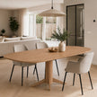 eettafel deens ovaal nexus in een moderne woonkamer met 3 stoelen