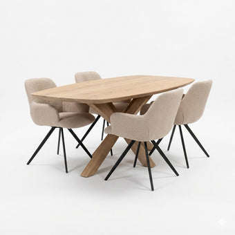 Eettafel deens ovaal Nordic