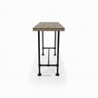 Douglas houten bartafel voor horeca in fair grey kleur met robuust zwart stalen frame