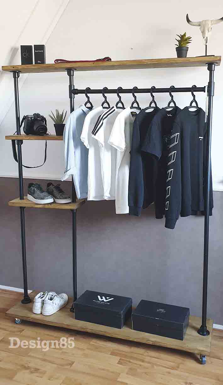 Houten kledingrek Chic
