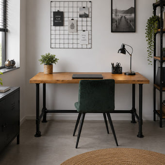 industrieel bureau leef in een moderne werkkamer. 