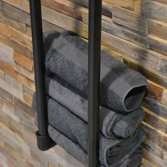 Handdoekenrek Industrieel Zwart