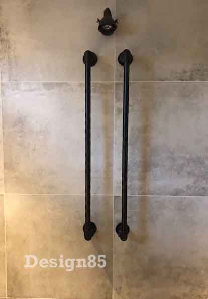 Handdoekenrek Industrieel Zwart