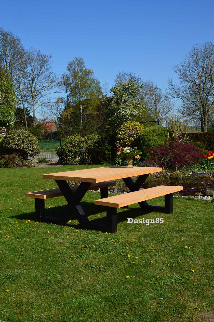 Industriële tuintafel Picknick
