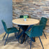 Industriële Eiken Eettafel Rond