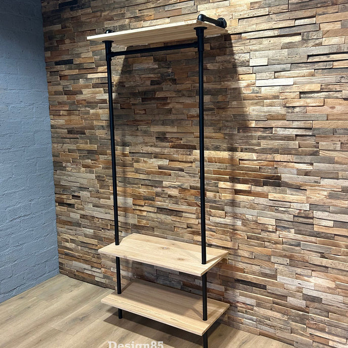 Industriële Kapstok Eikenhout