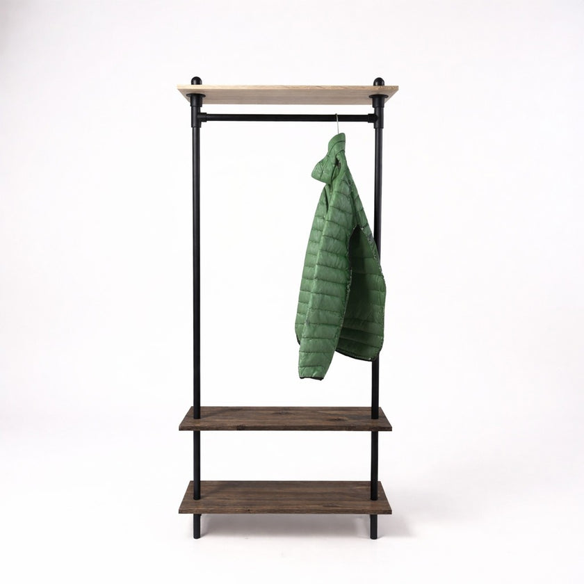 Industriële kapstok Eikenhout