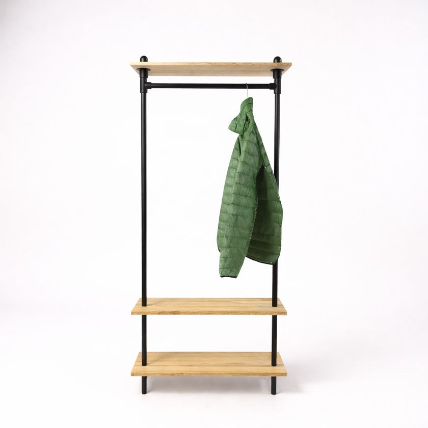 Industriële kapstok Eikenhout