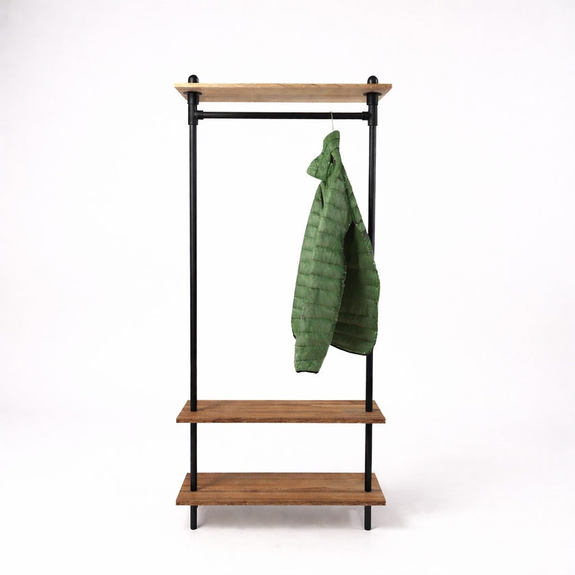 Industriële kapstok Eikenhout