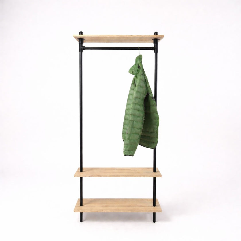 Industriële kapstok Eikenhout