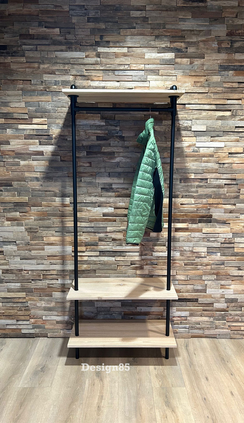 Industriële Kapstok Eikenhout