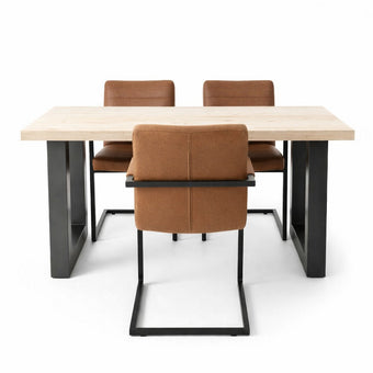 Industriële steigerhout eettafel Mist