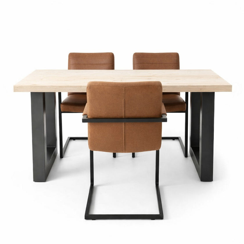 Industriële steigerhout eettafel Mist