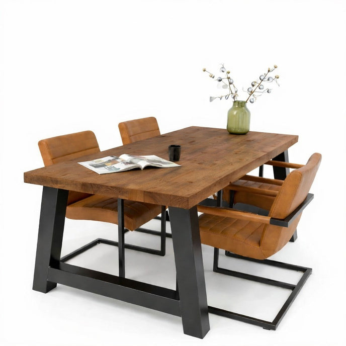 Industriële steigerhout eettafel Regenwoud