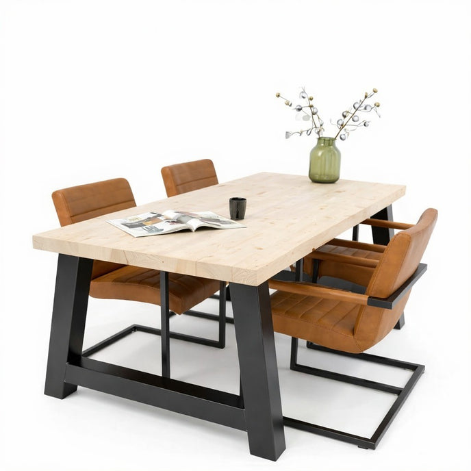 Industriële steigerhout eettafel Regenwoud