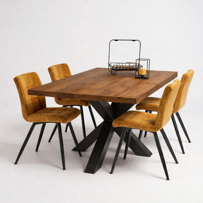 Industriële steigerhout eettafel Zee