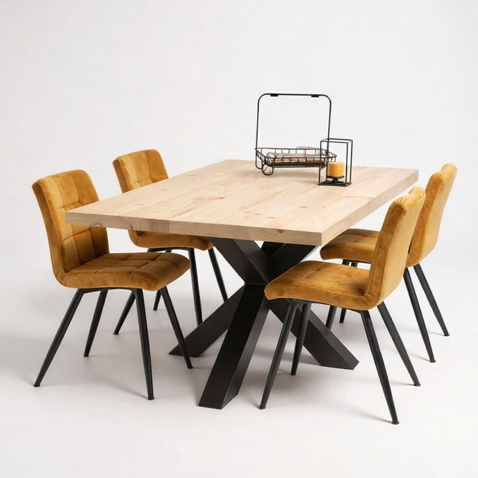 Industriële steigerhout eettafel Zee