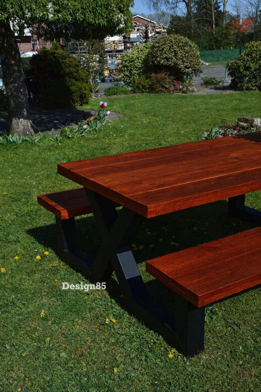 Industriële tuintafel Picknick