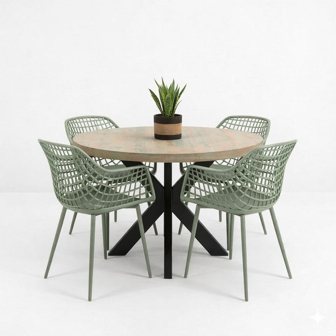 Industriele tuintafel Rond