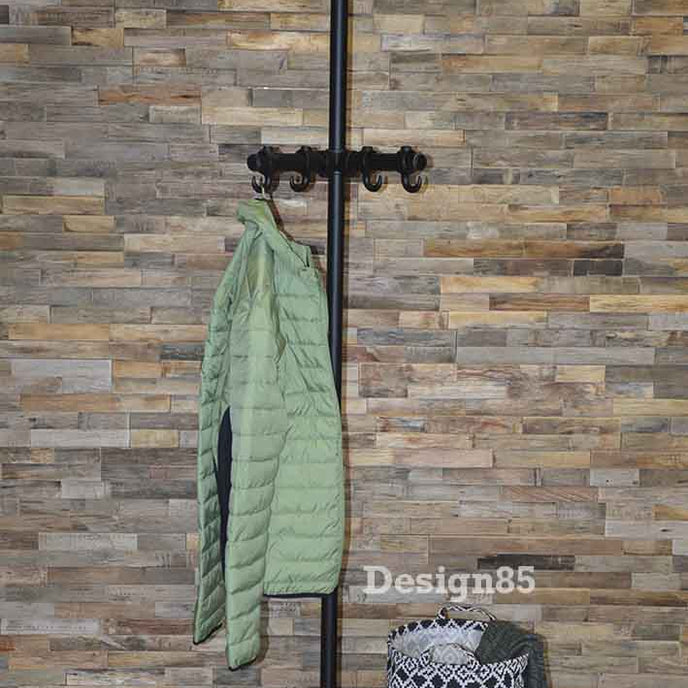 Industriële Design85 kapstok staand zwart met robuuste uitstraling en duurzame afwerking