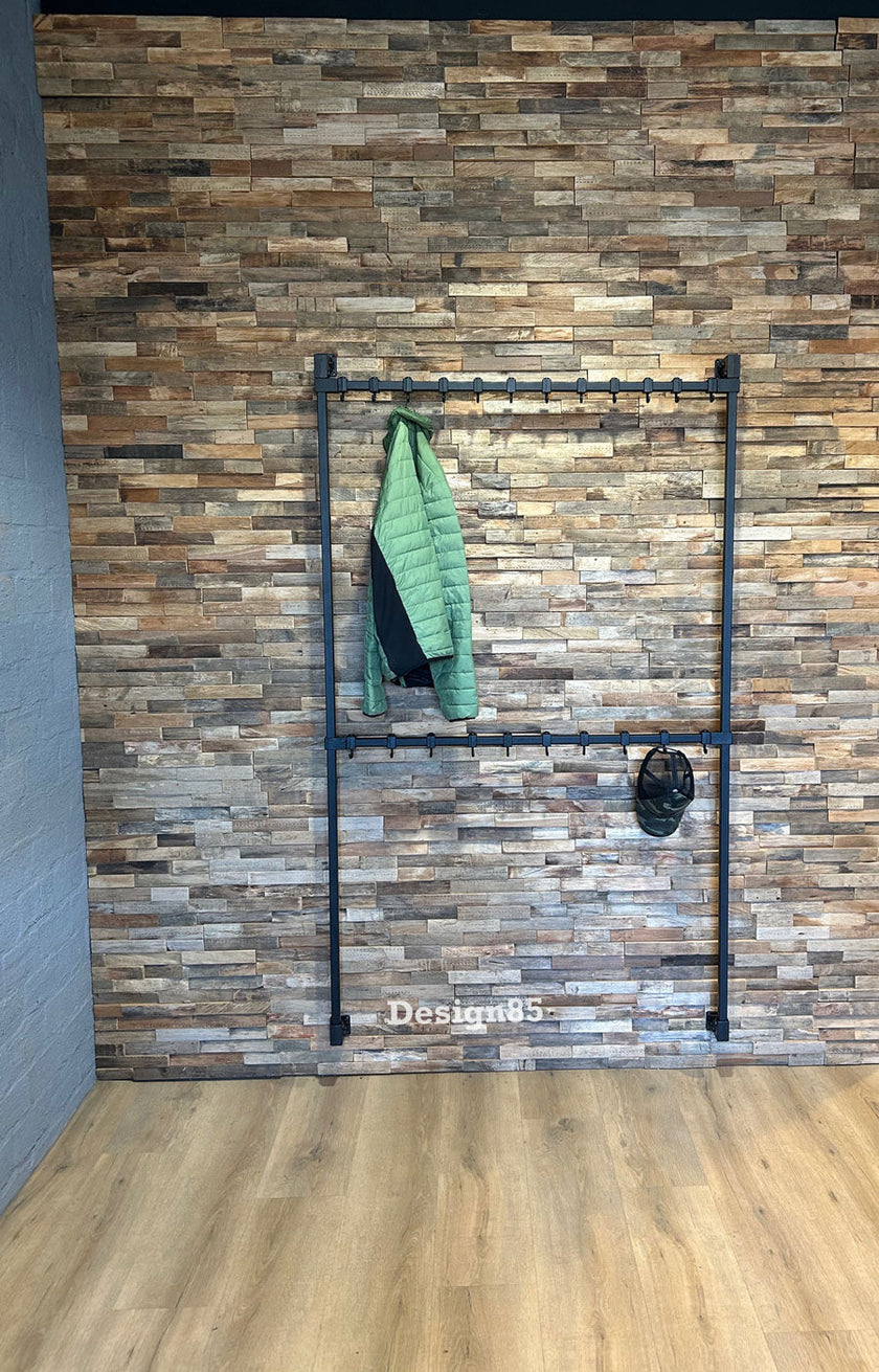 Kapstok zwart metaal hangend