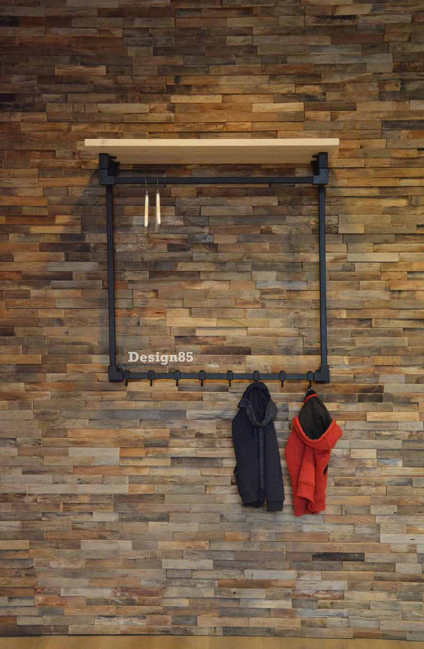 Kapstok zwart metaal Stang