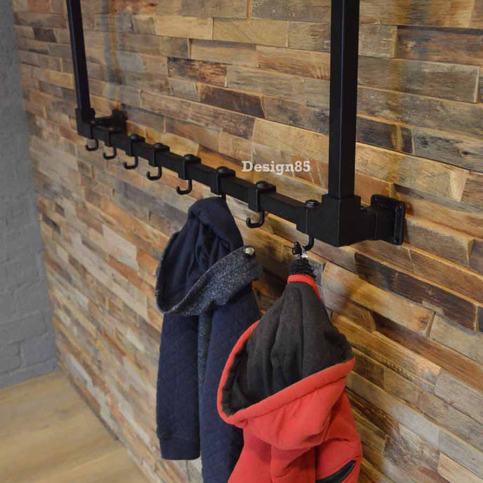 Kapstok zwart metaal Stang