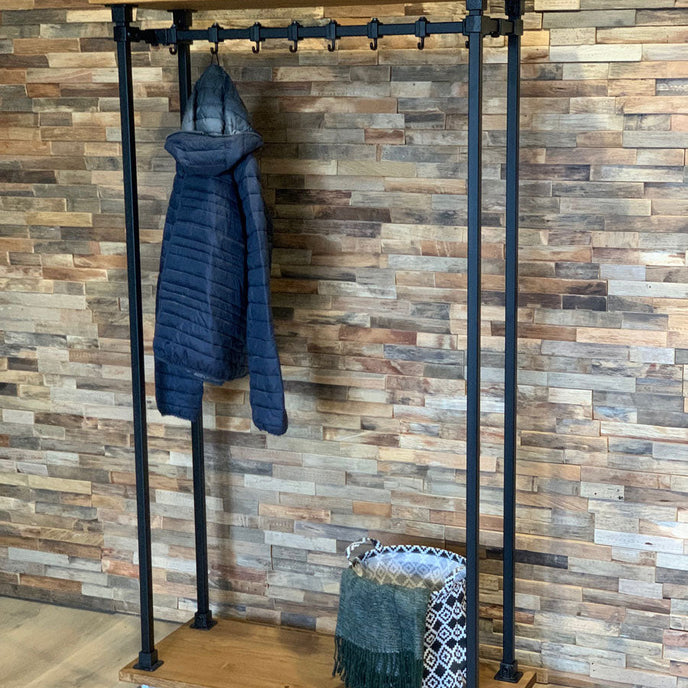 Kapstok zwart metaal vrijstaand