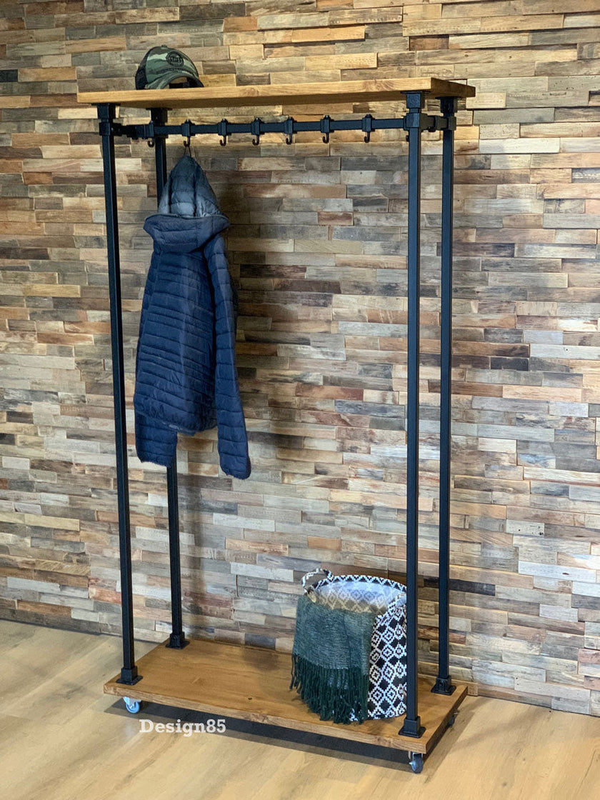 Kapstok zwart metaal vrijstaand