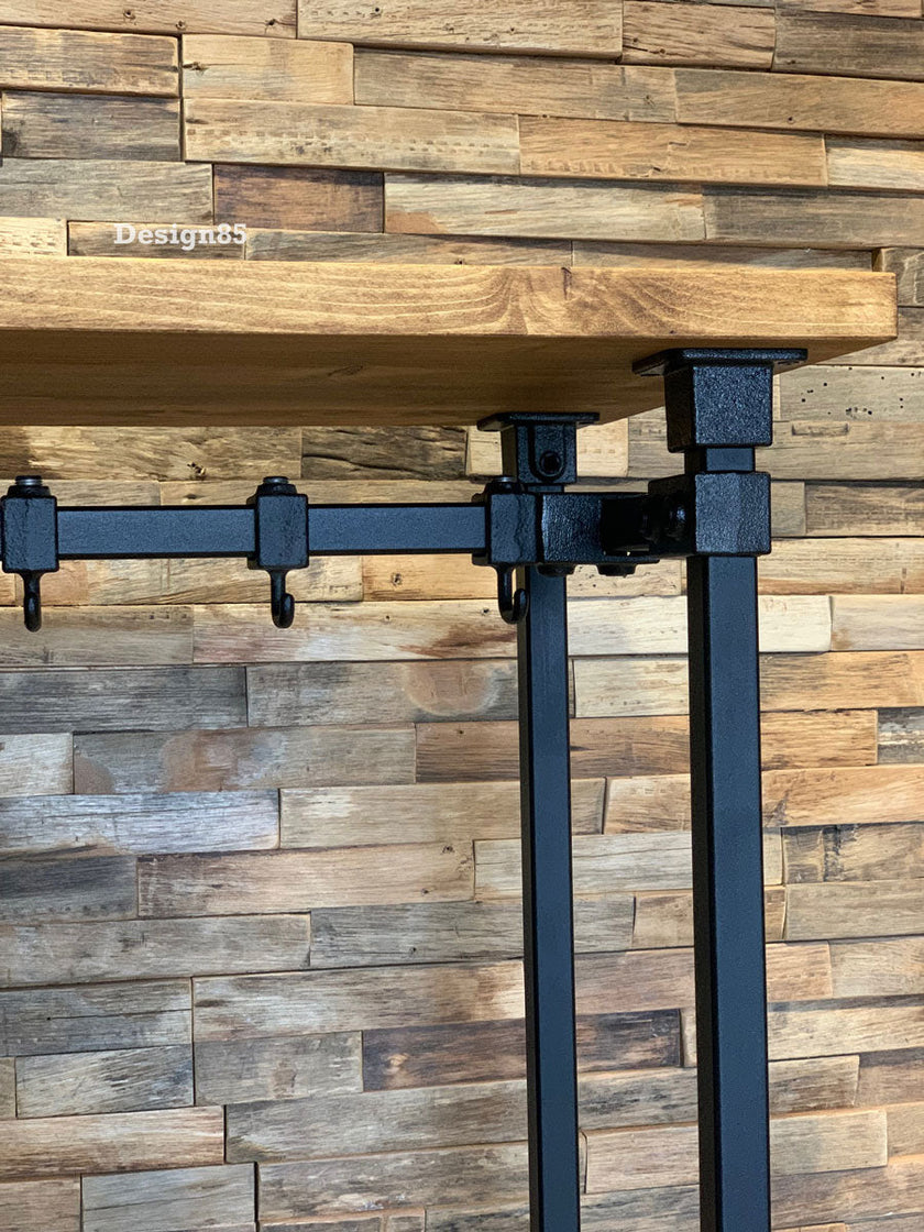 Kapstok zwart metaal vrijstaand