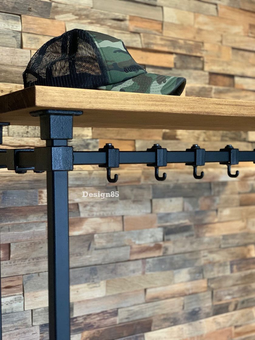 Kapstok zwart metaal vrijstaand