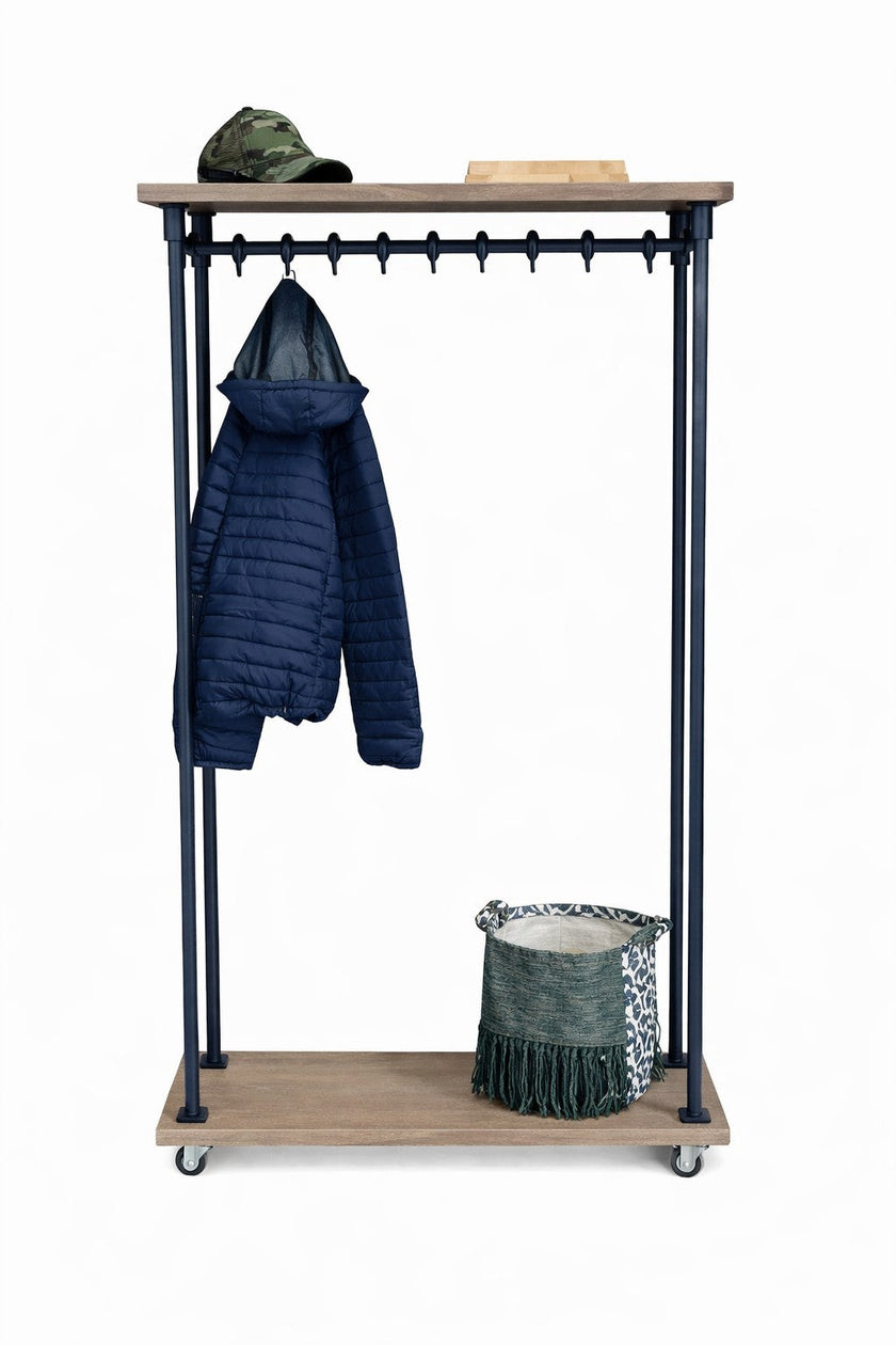 Kapstok zwart metaal vrijstaand