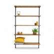 Moderne steigerbuis kast Luxe met vijf houten planken in industriële stijl