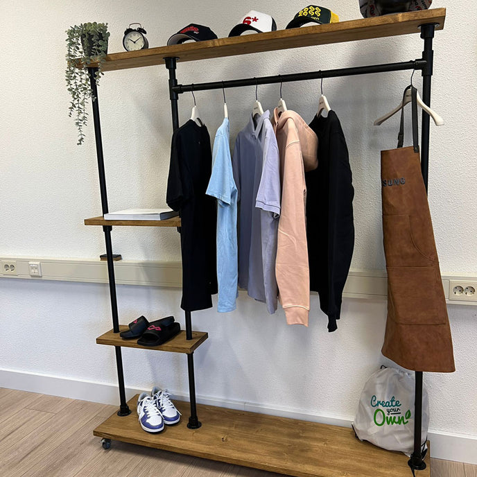 Steigerbuis kledingrek Deluxe