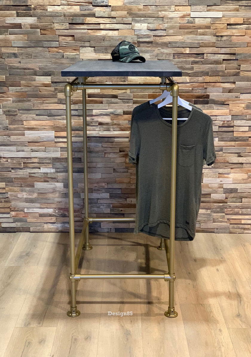 Steigerbuis kledingrek Goud