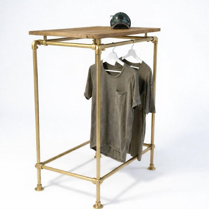 Steigerbuis kledingrek Goud
