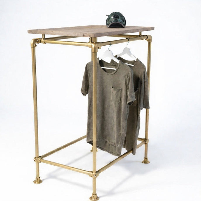 Steigerbuis kledingrek Goud
