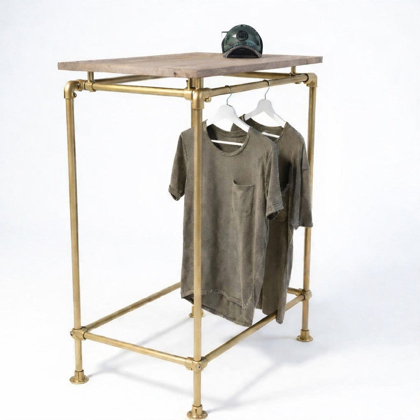 Steigerbuis kledingrek Goud