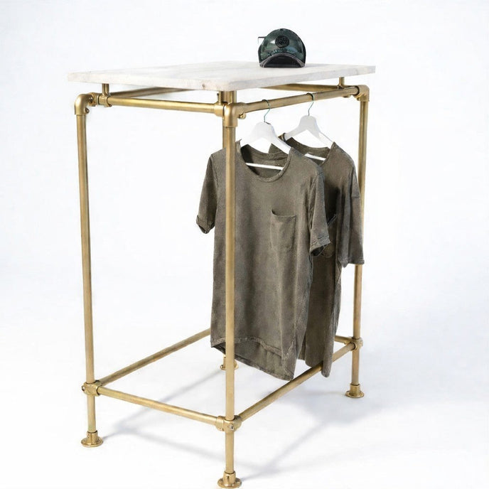 Steigerbuis kledingrek Goud