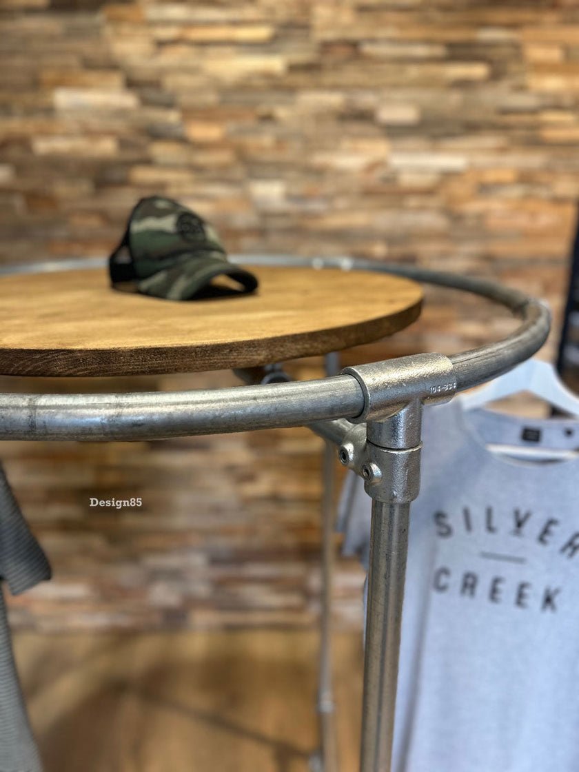 Steigerbuis kledingrek Rond