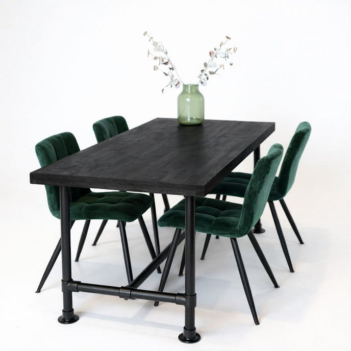 Steigerbuis tafel Zwart